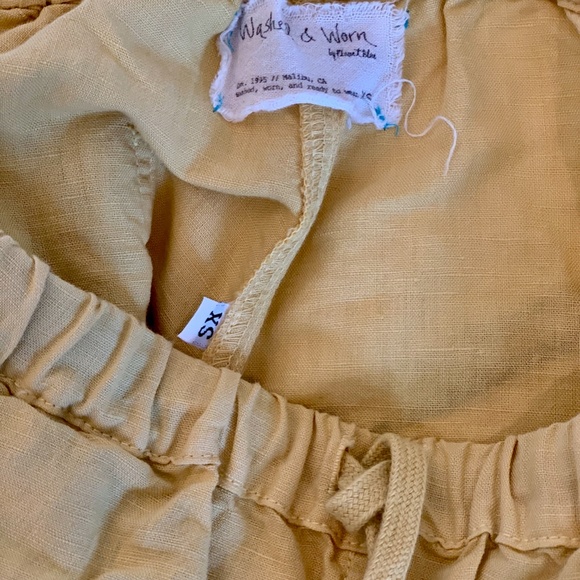 PLANET BLUE Cropped Drawstring Cotton Joggers (XS) - Picture 3 of 6